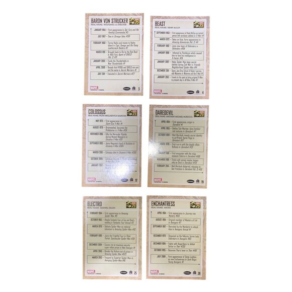 Marvel 75th Anniversary 2014 Trading Cards Set Of 24 Collectibles Featuring Icon - Picture 2 of 8